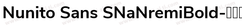 Nunito Sans SNaNremiBold字体转换